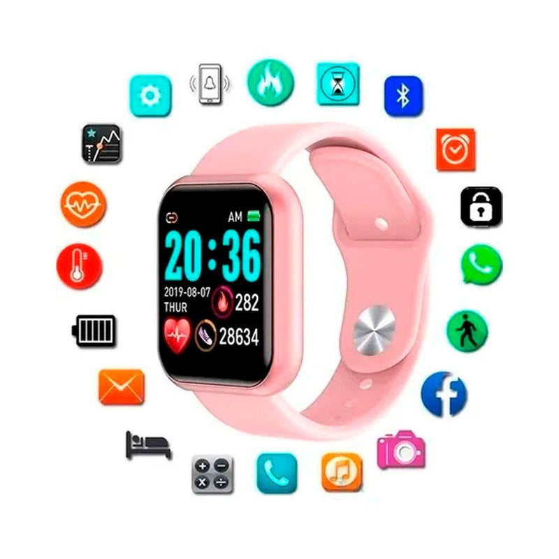 Smartwatch  Reloj Y68 Rosado