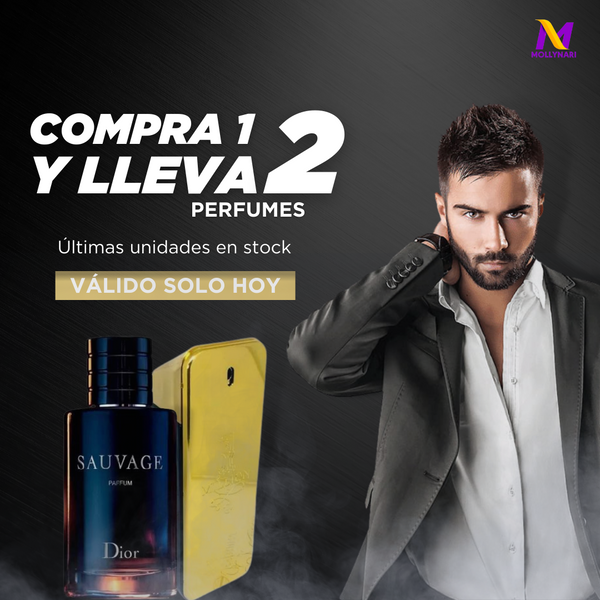 Promoción Compra 1 y Lleva 2 Perfumes [1 Sauvage Dior + 1 One Million Paco Rabanne] ¡Solo hoy!