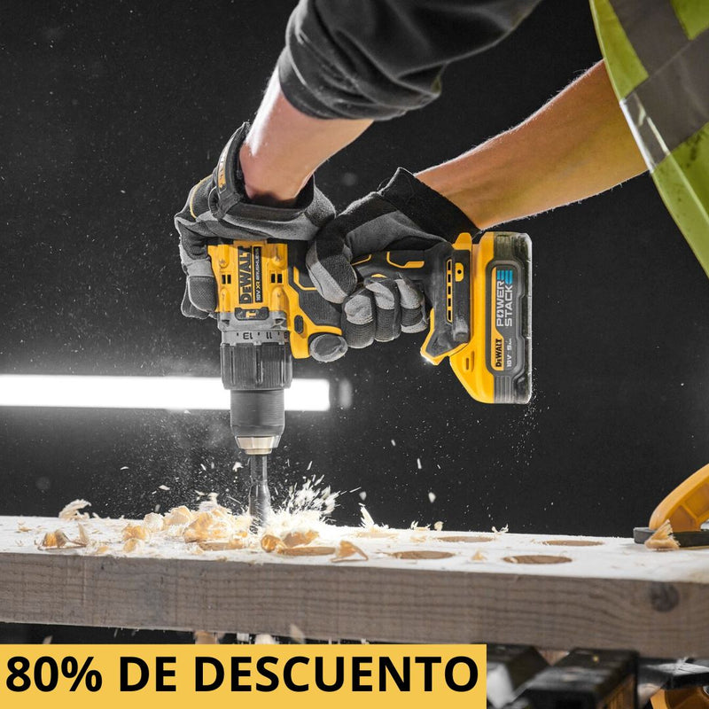 KIT DEWALT: Taladro De Percusion De Alto Impacto + Caja De Herramientas Con 108 Piezas + 20 Brocas De Titanio - BLACK FRIDAY 🔥